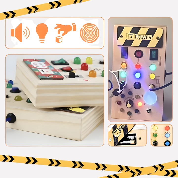 Montessori Busy Board mit LED-Lichtern