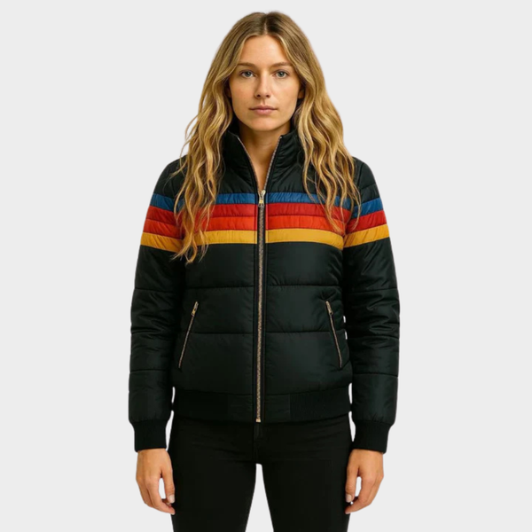 Retro-Daunenjacke in mehreren Farben für Damen