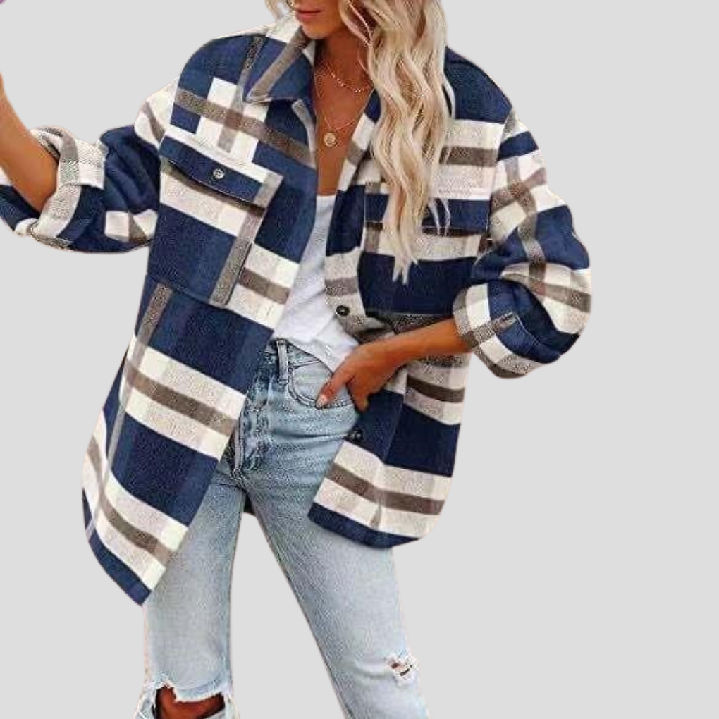 Kariertes Overshirt für Damen