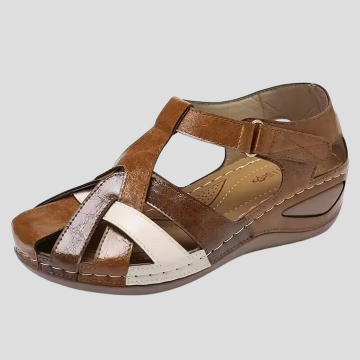 Bequeme Ledersandalen für Damen mit Fußgewölbestütze