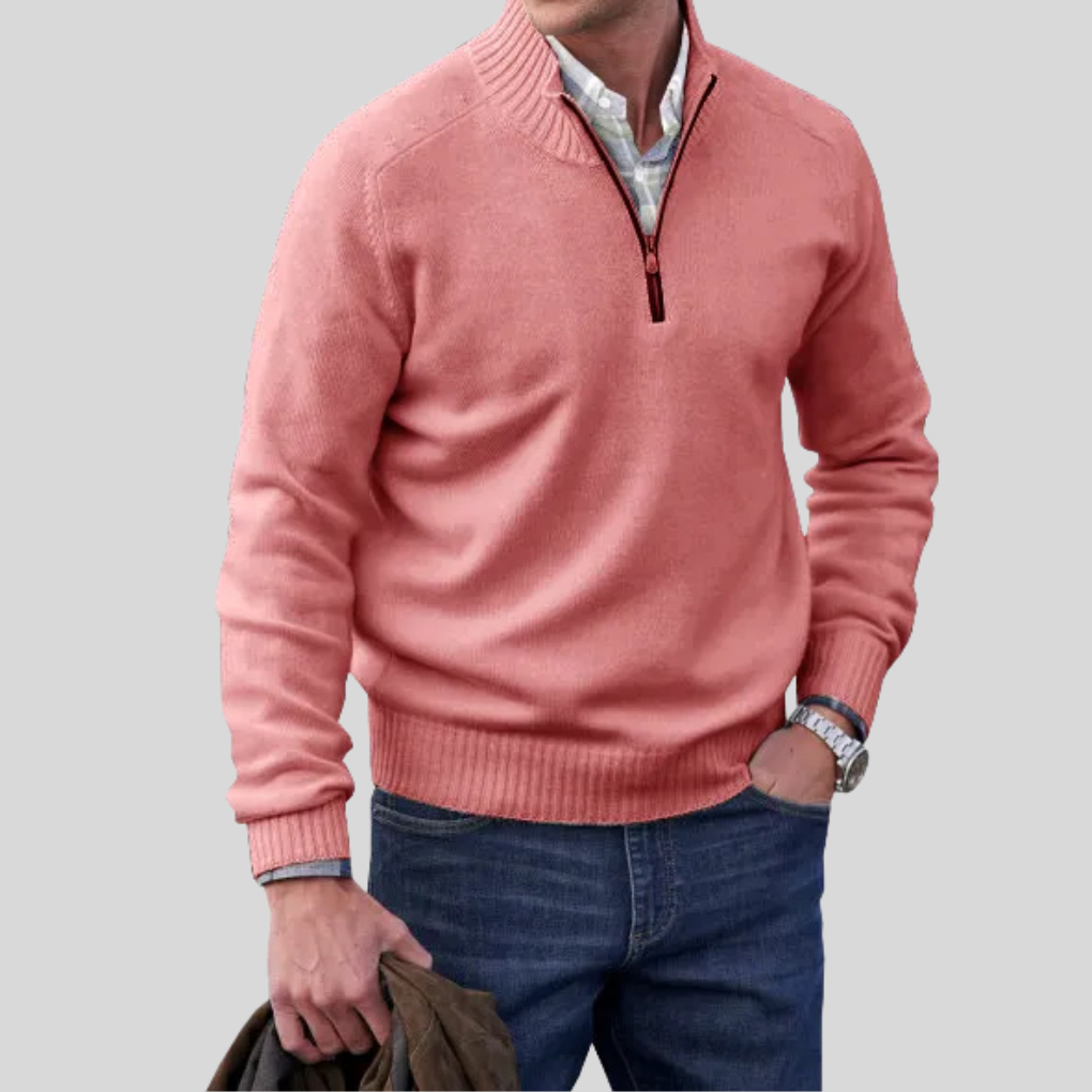 Herren-Pullover mit Reißverschluss vorne