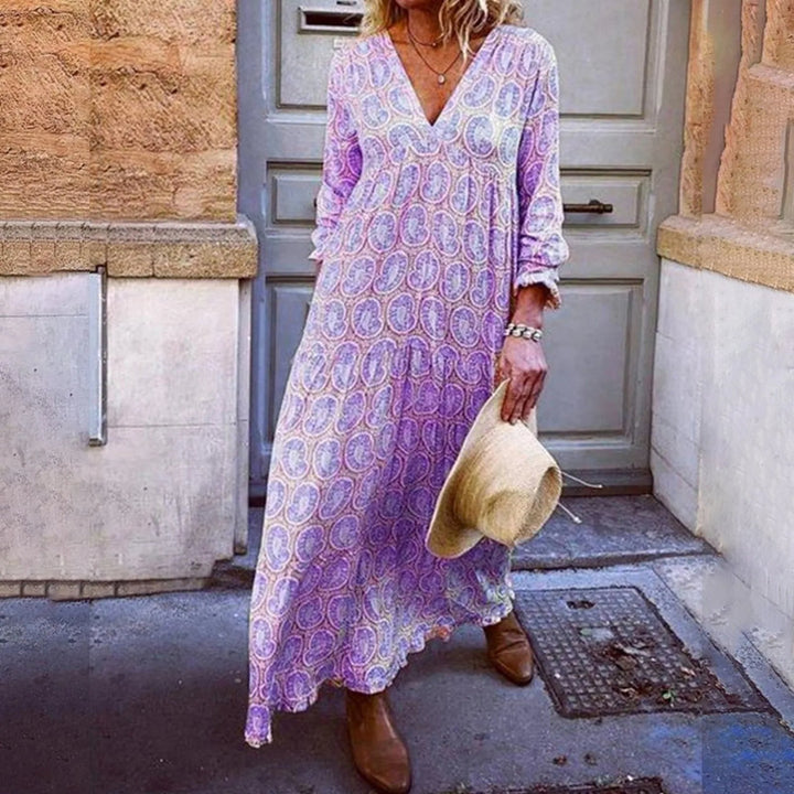 Bohowaves Maxikleid mit geometrischem Muster