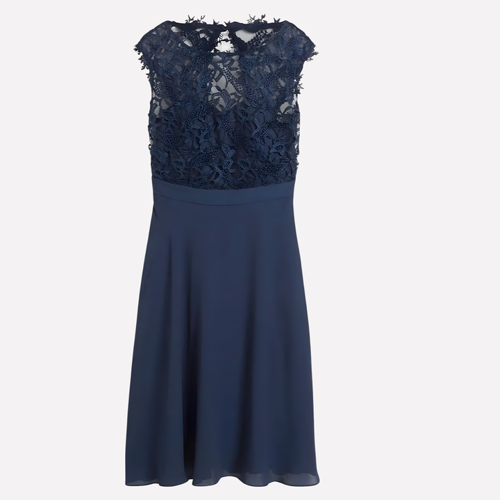 Damen Mini Kleid mit Spitze