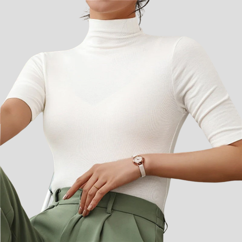 Ultradünner nahtloser Rollkragenpullover für Damen
