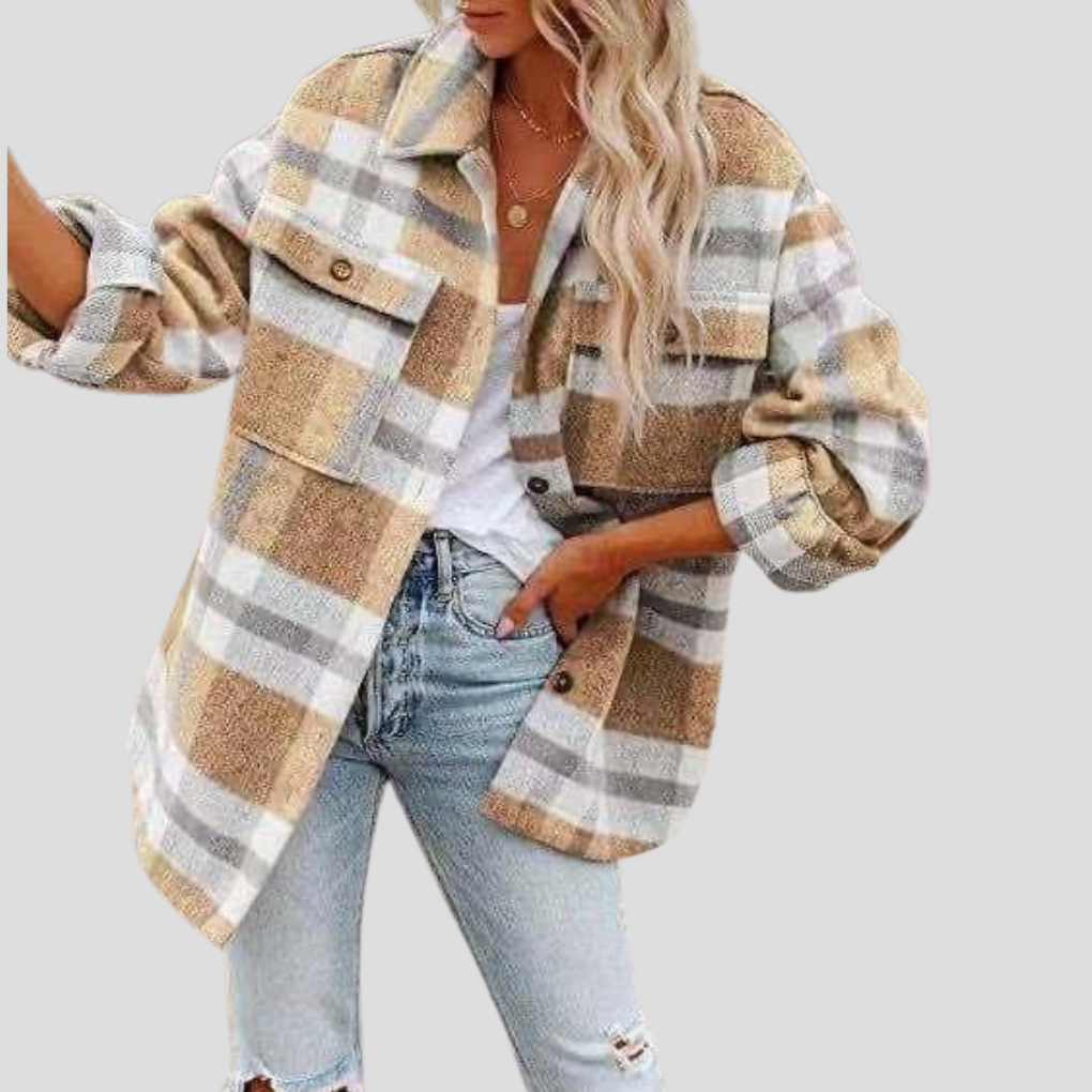 Kariertes Overshirt für Damen
