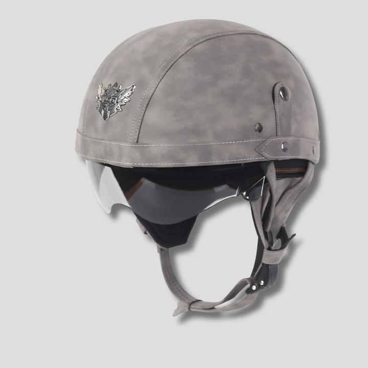 Vintage-Motorradhelm mit ausziehbarem Visier