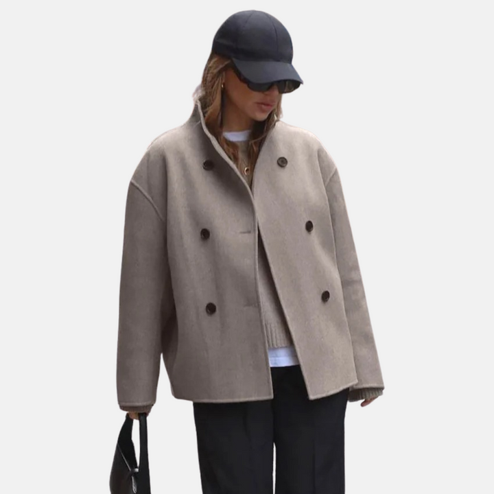 Vintage-Wollmantel für Damen