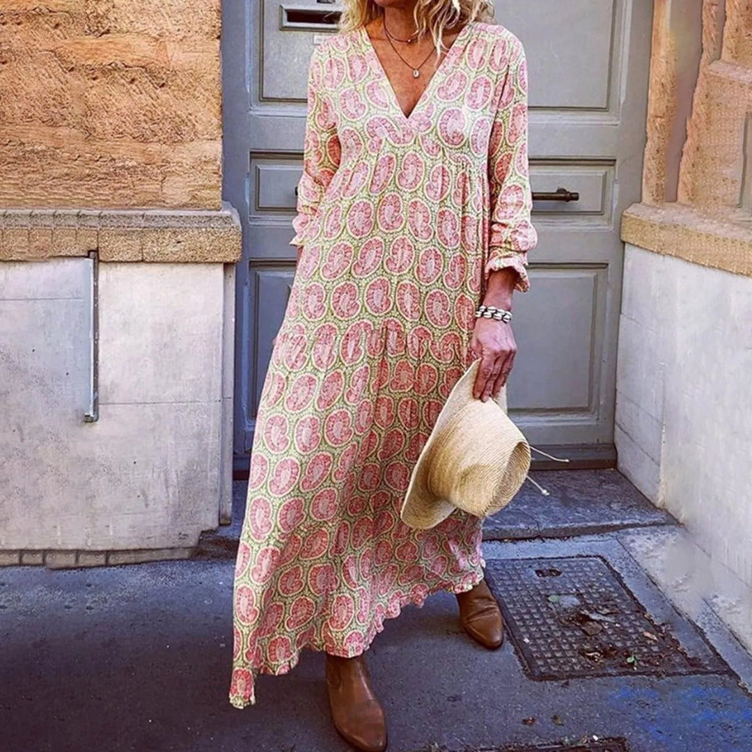 Bohowaves Maxikleid mit geometrischem Muster