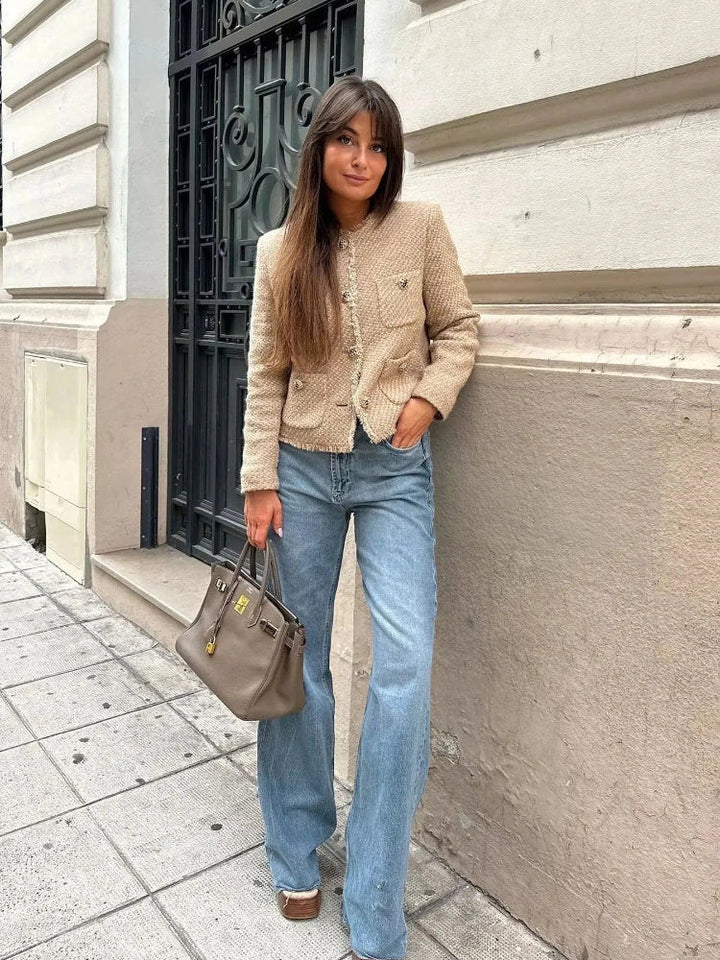 Elegante, kurze Tweedjacke für Damen