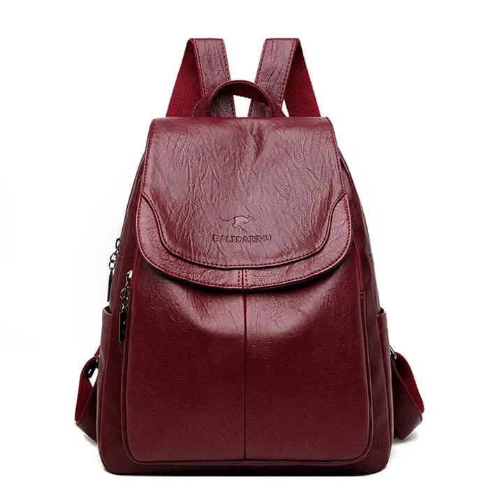 Robuster Lederrucksack für Damen mit zeitlosem Stil