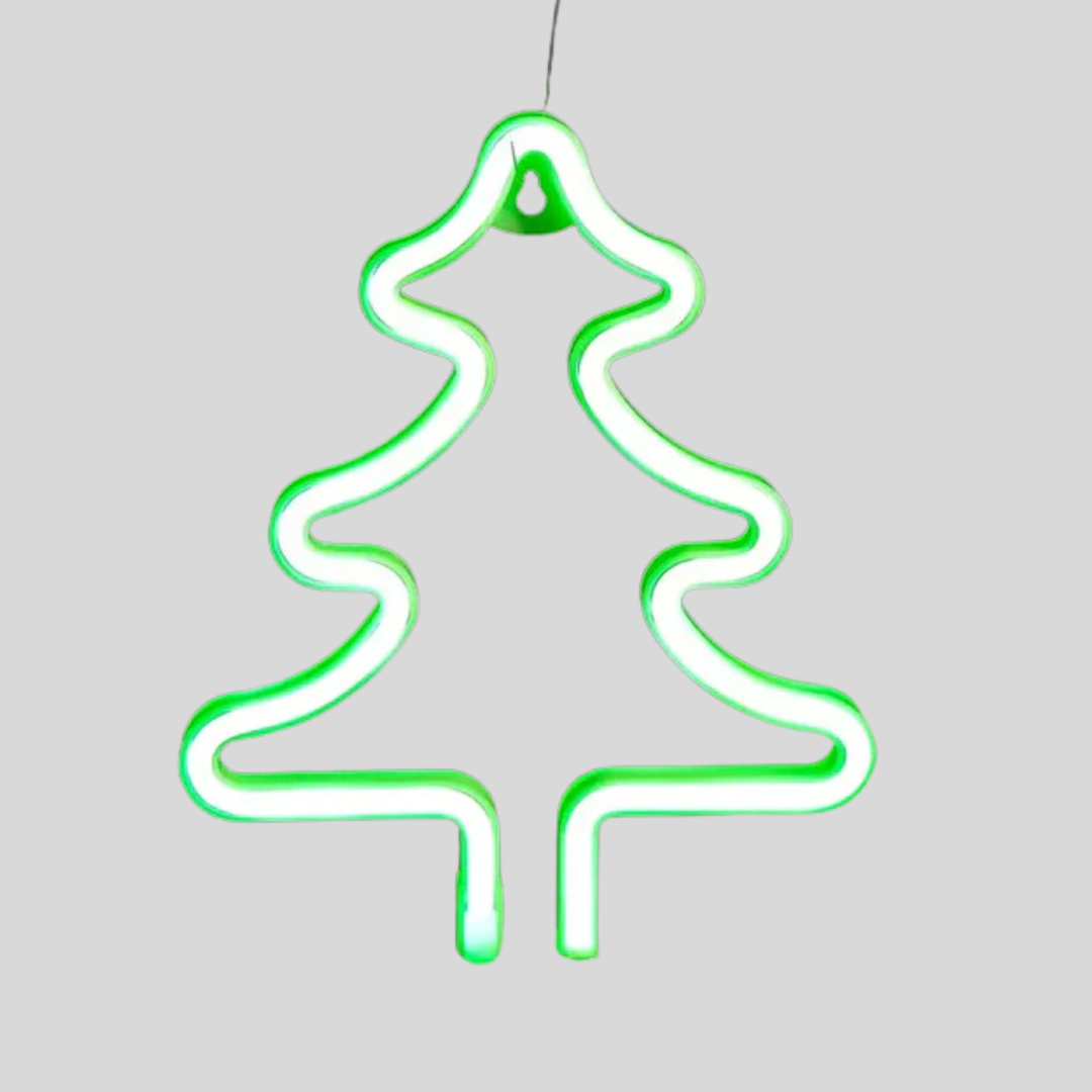 Weihnachtsbaum-Neonzeichen