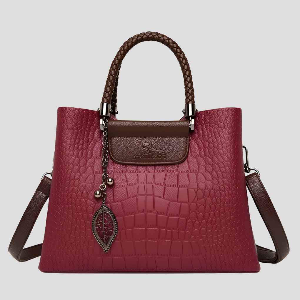 - Luxuriöse Teak-Handtasche für Damen