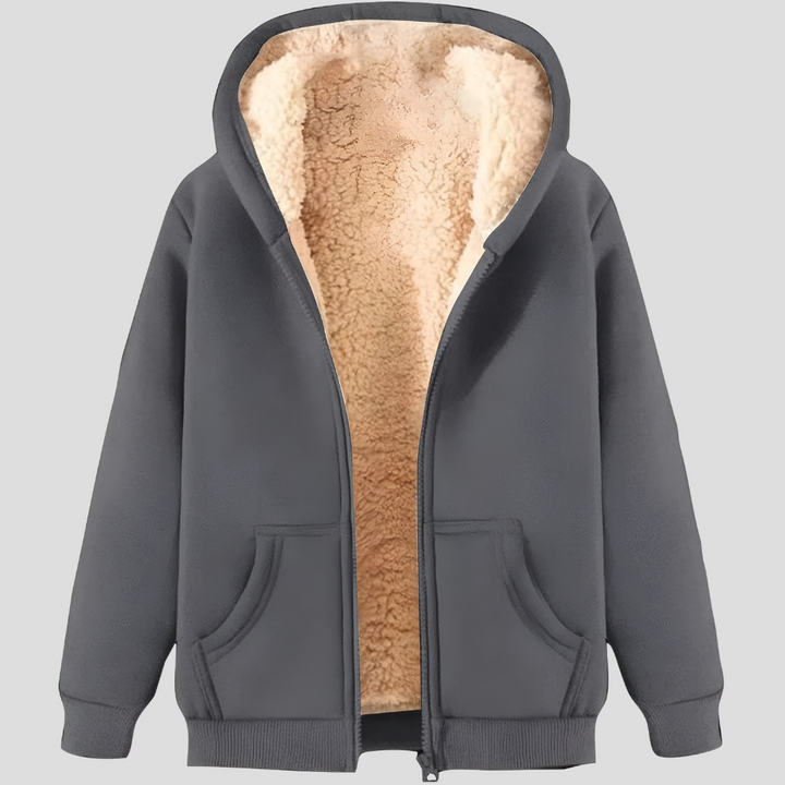 Warme Herren-Winterjacke mit Fleecefutter und Kapuze