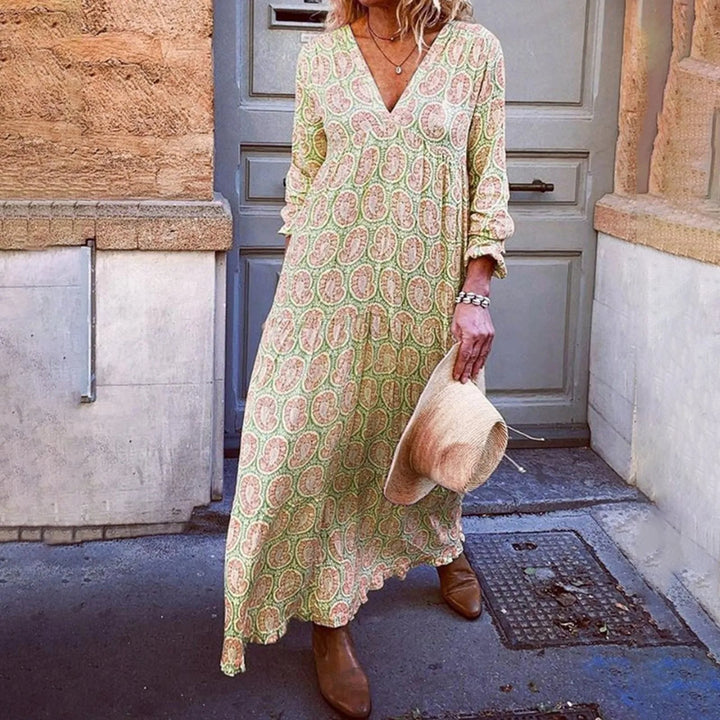 Bohowaves Maxikleid mit geometrischem Muster