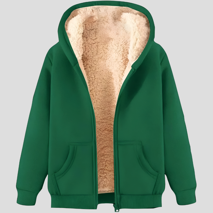Warme Herren-Winterjacke mit Fleecefutter und Kapuze