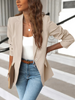 Damen Blazer mit langen Ärmeln und Reverskragen