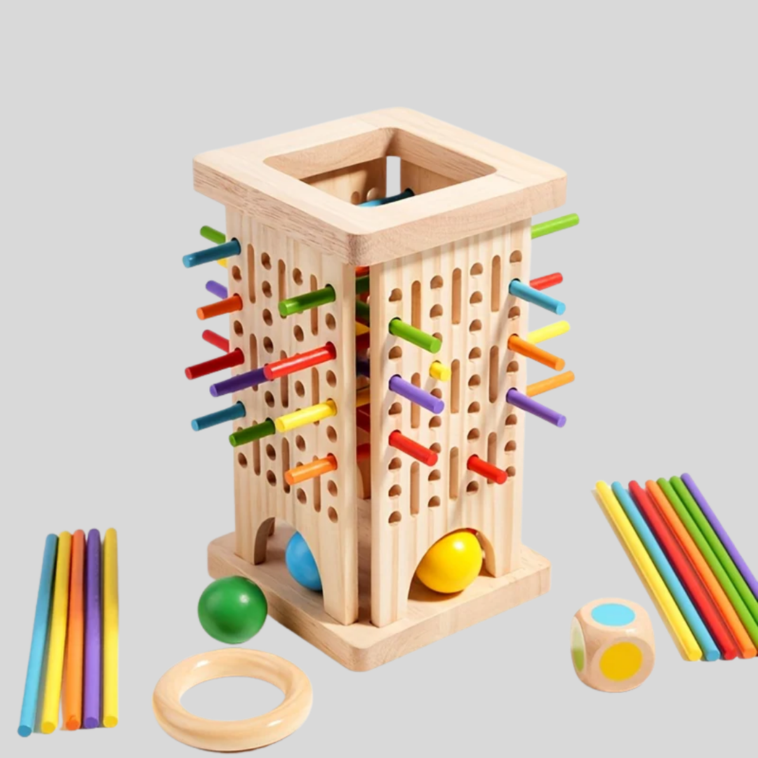Drei-in-Eins-Holzspiel