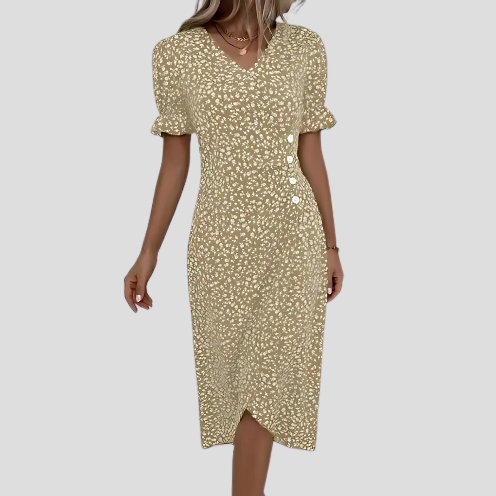 Elegantes Midikleid mit Blumenmuster für Damen