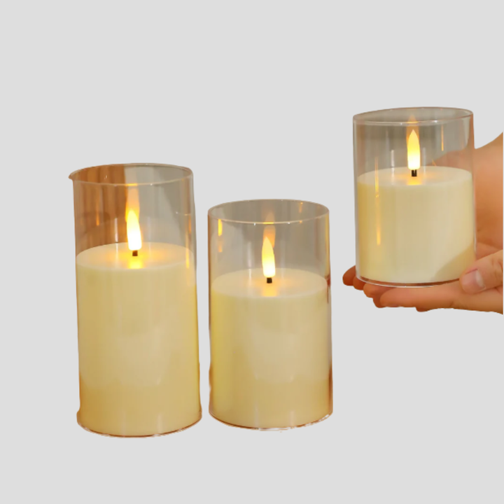 LED-Kerzen 3er-Set