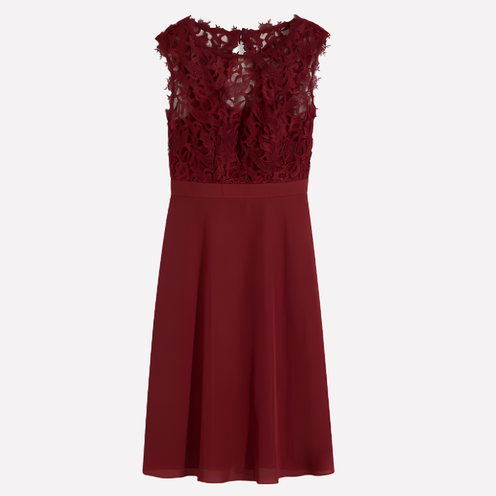 Damen Mini Kleid mit Spitze