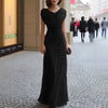 Schlankes elegantes gefaltetes Kleid für Damen