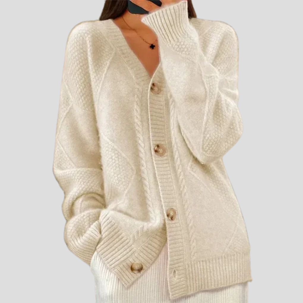 Damen-Strickjacke mit Knopfleiste