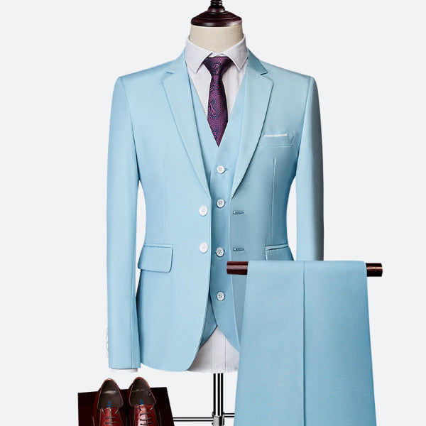 Luxuriöses 3-teiliges Slim Fit-Paket für Herren