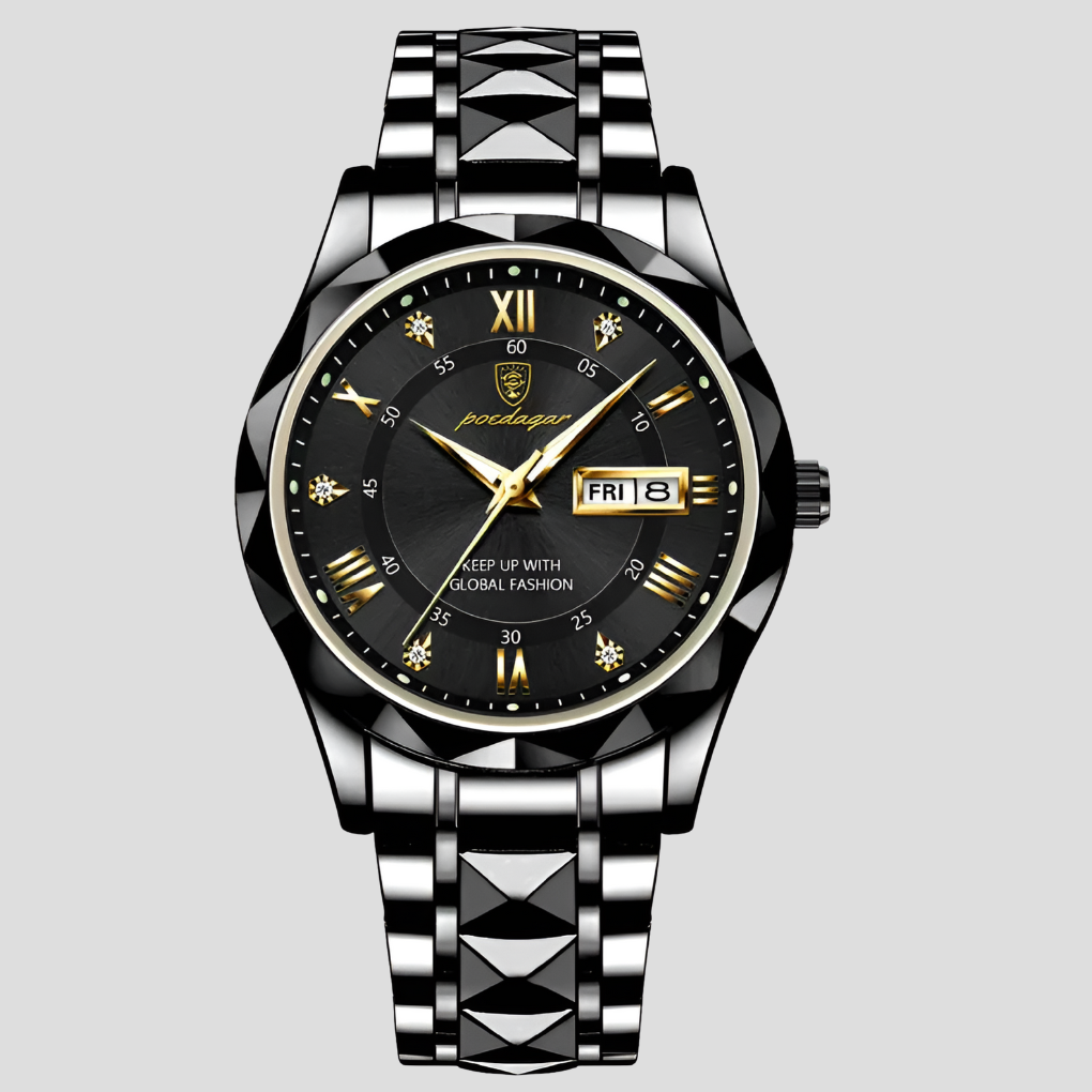 Luxuriöse Herrenuhr aus Edelstahl für den Geschäftsalltag