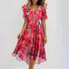 Fließendes Sommerkleid mit Blumenmuster (knielang)