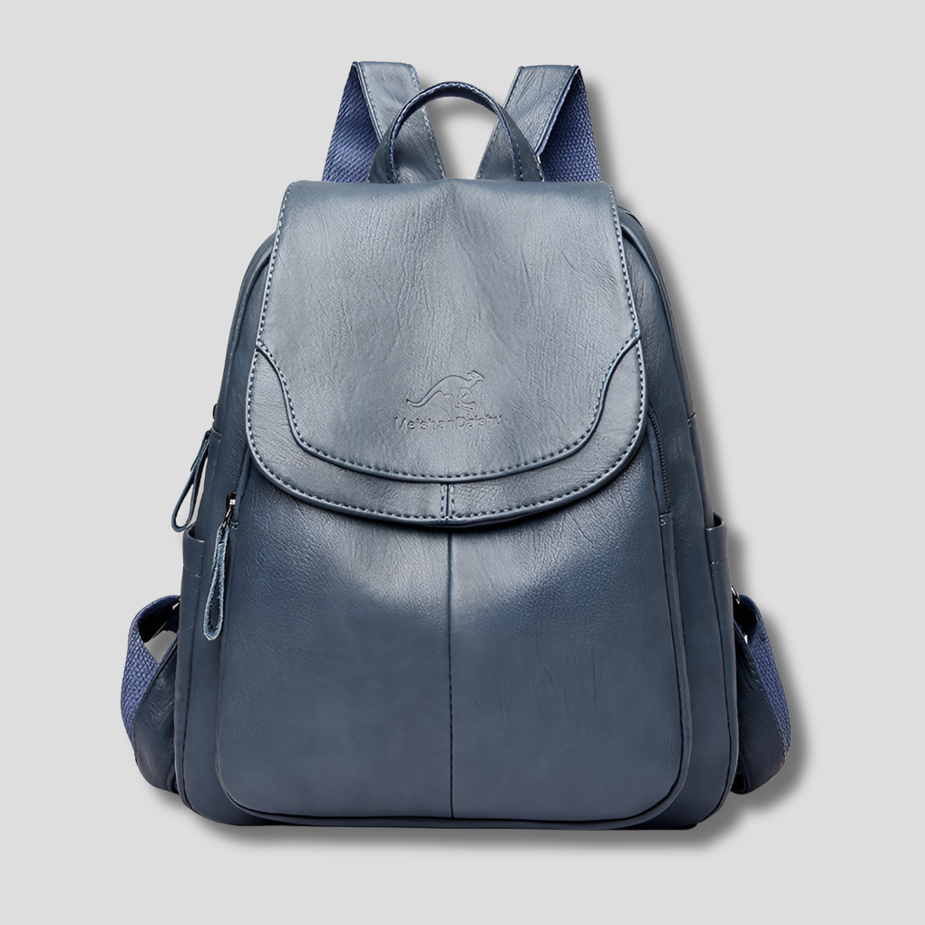 Diebstahlsicherer Lederrucksack für stilbewusste Frauen