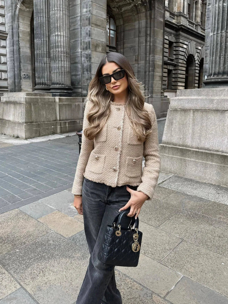 Elegante, kurze Tweedjacke für Damen