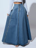 Damen-Jeansrock in A-Linie mit Knopfverschluss