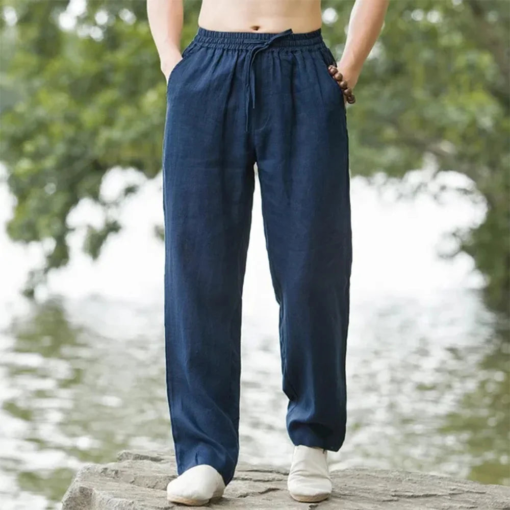 Leinen-Strandhose für Herren – für mühelosen Sommerkomfort