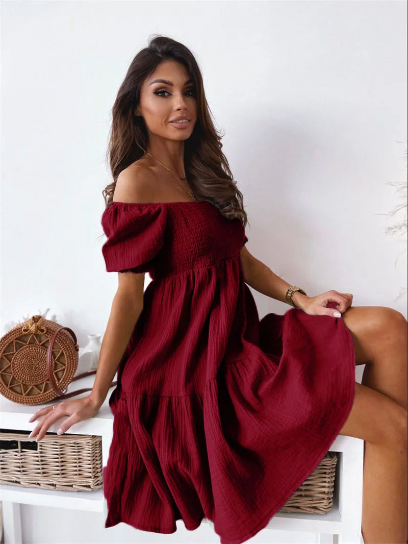 Elegantes One-Shoulder-Minikleid für den Sommer