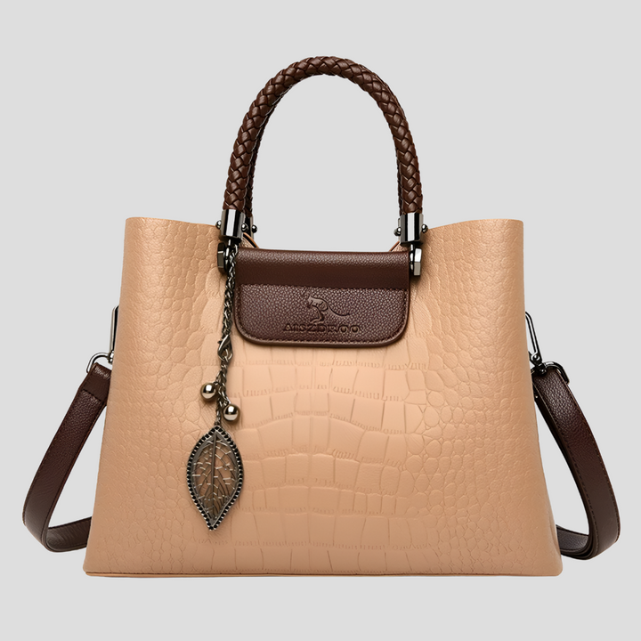 - Luxuriöse Teak-Handtasche für Damen