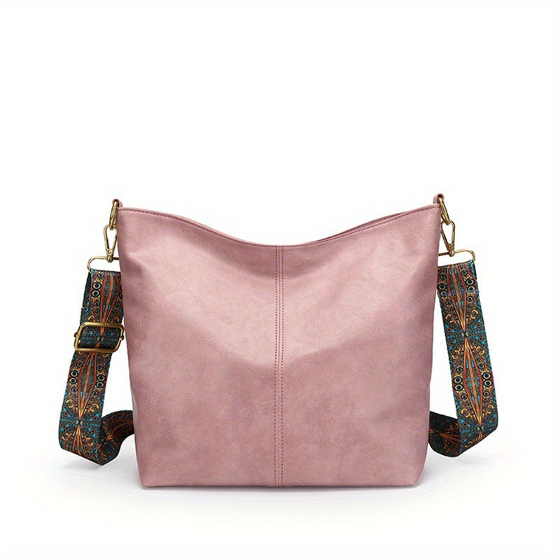 Lederhandtasche mit großem Fassungsvermögen für Damen