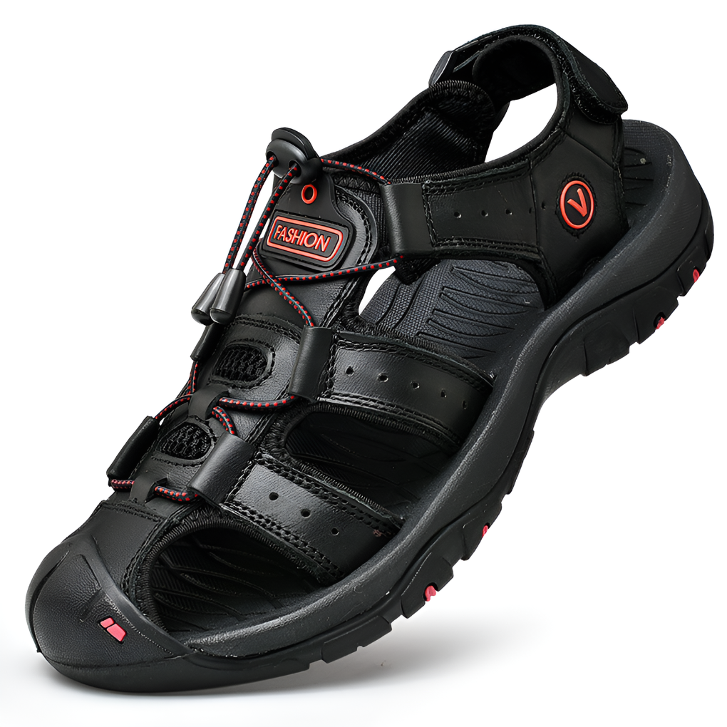Herren-Sandalen mit verstellbaren Riemen, Designed for Balance