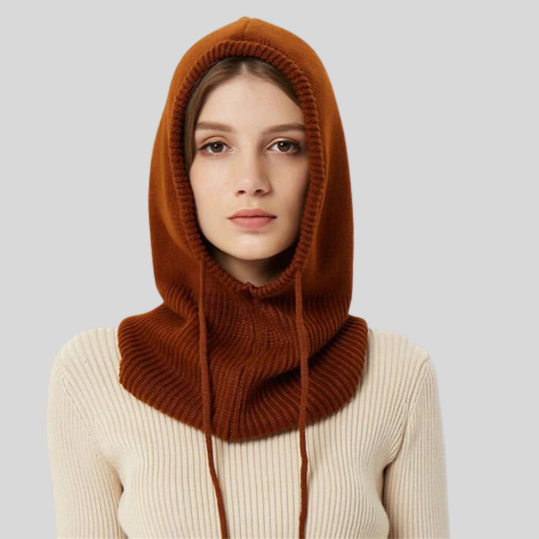 Gestrickter Winter-Hoodie mit Kapuze