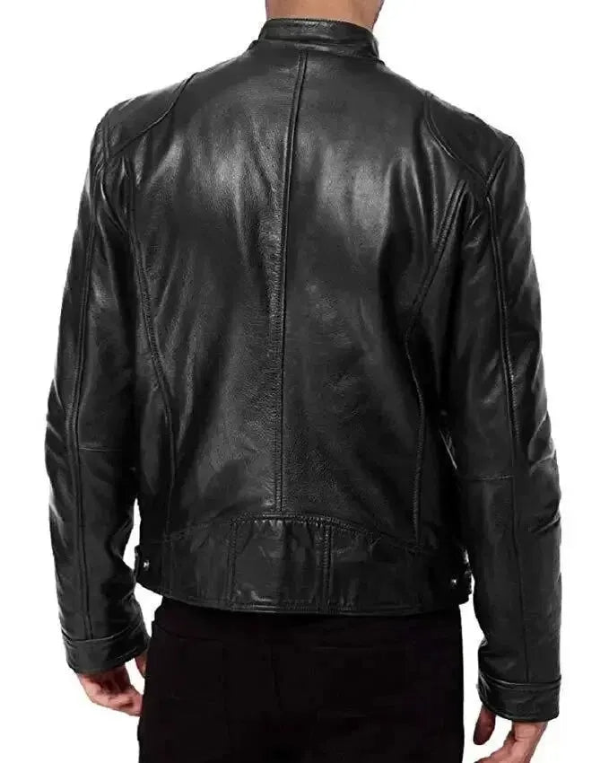 Robuste Motorradjacke aus Leder für Herren