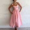 Damen Einfarbiger Druck Frisch Süß Sexy Trägerkleid