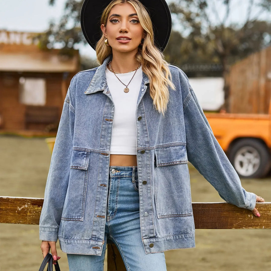 Klassische Vintage-Jeansjacke für Damen