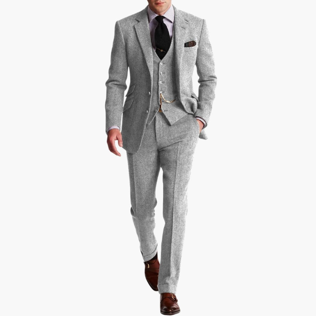 Herren Anzugset mit Jacke und Weste
