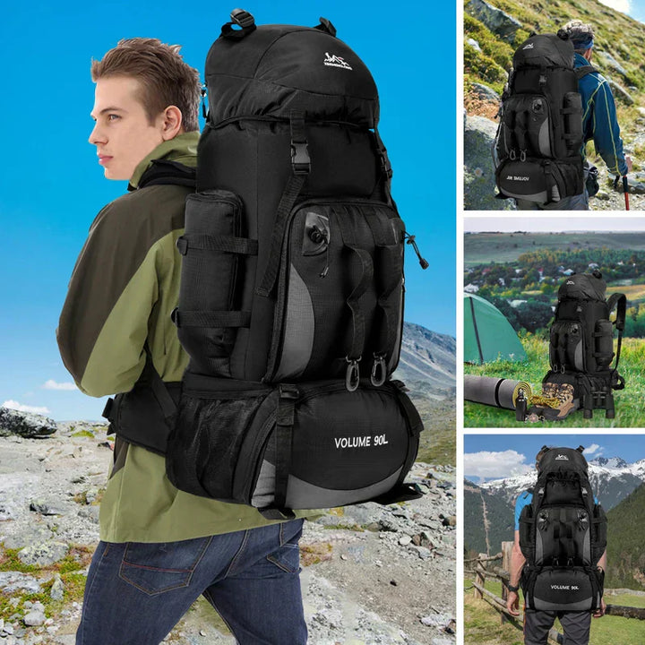 90 l wasserabweisender Camping- und Wanderrucksack