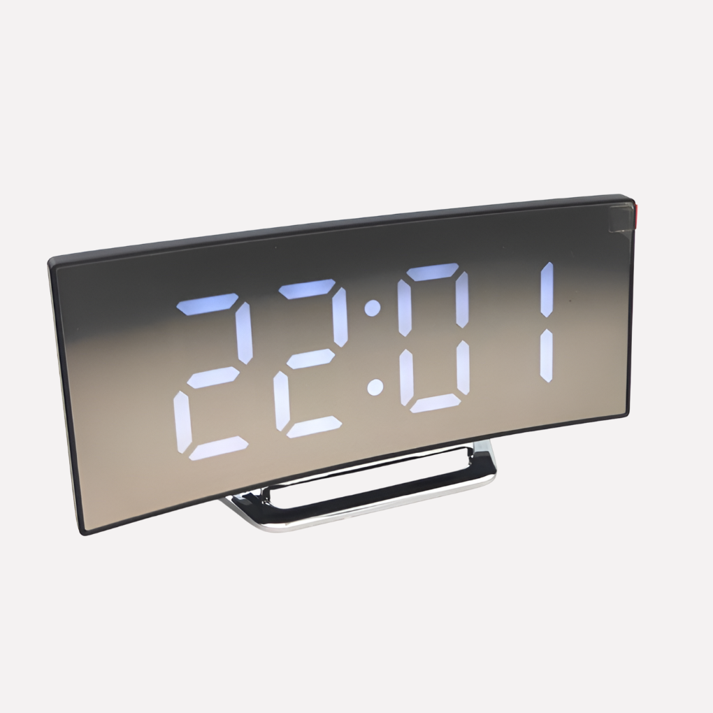 Moderner Stil Gebogener LED Digitaler Wecker