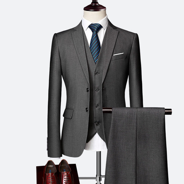 Luxuriöses 3-teiliges Slim Fit-Paket für Herren