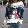 Weihnachts-Sweatshirt für Damen mit Schneeflockenprint