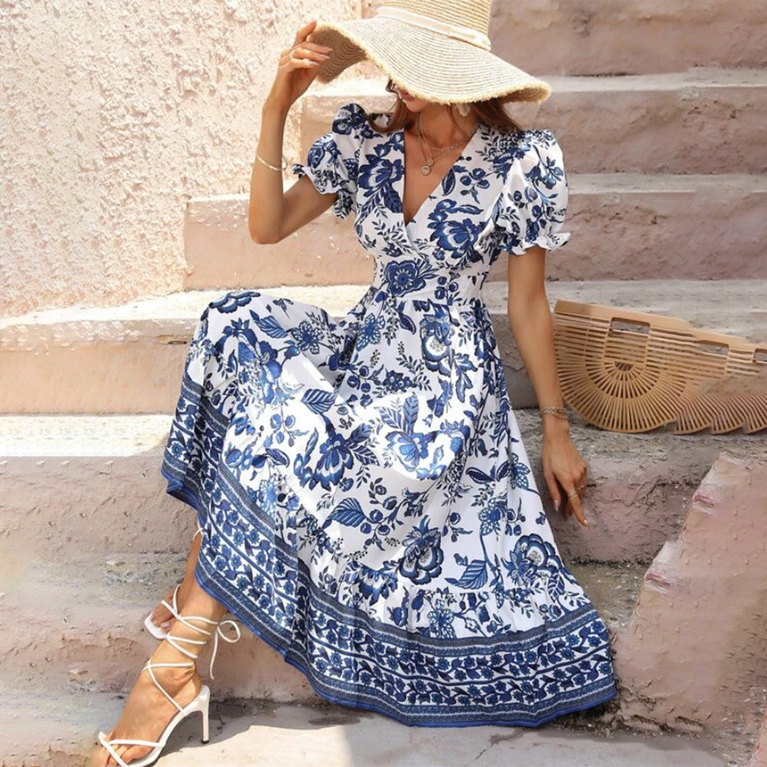 Elegantes Blumenkleid