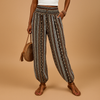 Hoch taillierte Hose im Boho-Stil für Damen