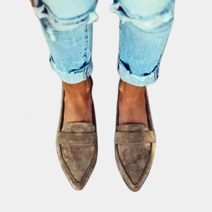 Slip-On-Loafer für Damen in Wildlederoptik