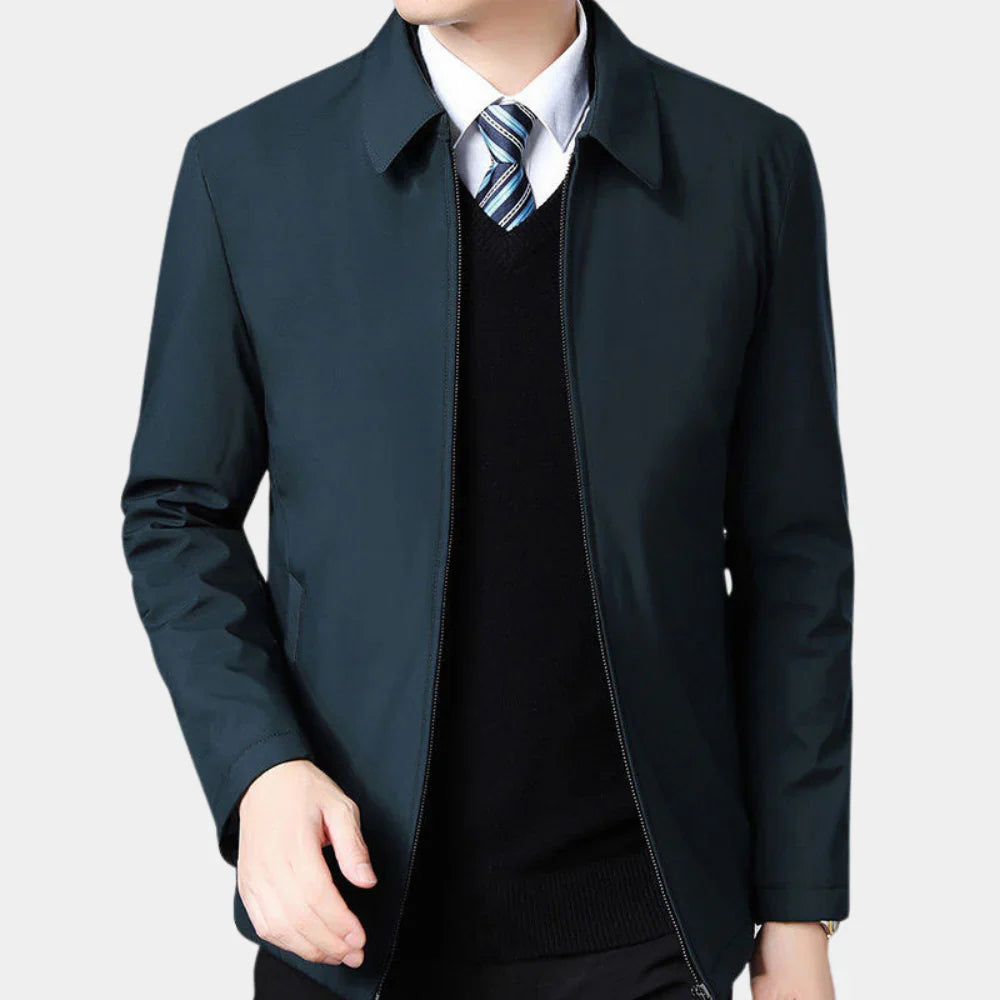 Herren Herbstjacke mit Reißverschluss und klassischem Kragen